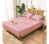 LOKAXXZU Fitted Bed Sheets with Pillowcase with Elastic Deep Pocket Bed Sheet All-Inclusive Fixed Non-Slip Mattress Cover Soft Smooth Fitted Bed Sheets for Fall Winter Spring