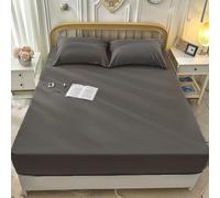 LOKAXXZU Fitted Bed Sheets with Pillowcase with Elastic Deep Pocket Bed Sheet All-Inclusive Fixed Non-Slip Mattress Cover Soft Smooth Fitted Bed Sheets for Fall Winter Spring