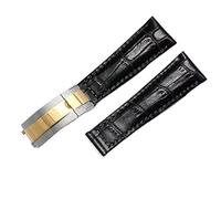 LOKAXXZU Genuine Leather Strap For Rolex Water Ghost Daytona Yacht Logtype Green Leather Bracelet 20mm Butterfly Buckle Watch Band