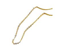LOKAXXZU Jyuiipcz Genuine 60cm 18K Gold Chain Gold Jewelry Fashion Fashion Women's Necklace
