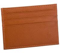 LOKAXXZU Leather ID Card Holder Thin Wallet Coin Purses Business Passport Cover Case Money Credit Clip Wallet(Brown)