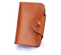LOKAXXZU Multicolor Leather Credit Card Holder Hasp Money Wallet Case Passport Bag(KB39 Brown)