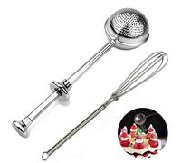 LOKAXXZU Powdered Sugar Shaker Duster With Lid Sugar Flour Sifter for Baking spice Sifters powder duster sugar powder Flour Duster for baking Tools Dusting Flour Wand for Spices Dust Flour Sifter