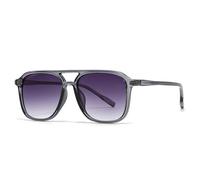 LOKAXXZU Retro Double Bridges Men Square Sunglasses Fashion Blue Green Shades UV400 Women Trending Gradient Sun Glasses