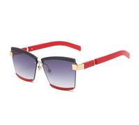 LOKAXXZU Rimless Square Luxury Sunglasses Men Women Fashion Shades Uv400 Vintage Glasses