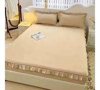 LOKAXXZU Smooth Double Bed Fitted Sheet Mattress Protector 11 Inch Deep Pocket Super Breathable Easy Wash Mattress Encasement Best for Any Room in Your Home, Dorm Bedroom, Guest Room