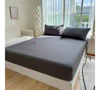 LOKAXXZU Solid Color Bed Sheet with Pillowcas Bed Sheet with Elastic Winter Super Soft Cosy Plush Shaggy Elastic Fitted Sheet All Around Fits Mattress Suitable for Fall Winter and Spring