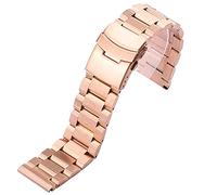 LOKAXXZU Stainless Steel Watch Strap Bracelet 18mm 20mm 22mm 24mm Men Metal Brushed Watch Band Replacement Accessories Bracelet (Band Color : Silver, Band Width: 18mm)