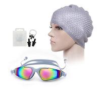 LOKAXXZU Swim Goggles,Adjustable Swimming Goggles,Anti-Fog UV Protection Swim Glasses for Unisex Adult Men Women Youth Kids Child