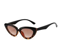 LOKAXXZU Vintage Cat Eye Sunglasses Women Fashion Olive Green Eyewear Men Trending Gradient Sun Glasses