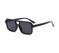 LOKAXXZU Vintage Tortoiseshell Square Sunglasses Women Trendy Blue Lens Men Shades Sun Glasses