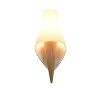 LOKAXXZU Wall Lamp Bedroom Artistic Wooden LED Bedside Corridor Stairway Walkway Lamp Nordic Simplicity Glass (33cm/12.99in) Light Waterproof