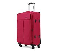 LOKAXXZU WolFum Suitcase, Travel Trolley, Wheeled Travel Bag, Cabin Suitcase - Carry On Luggage, Lightweight Suitcase with Wheels for and Fits Most Large Airlines (Color : Black, red, 20 Inches