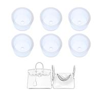 LokChuiDor Handbag Feet Silicone Transparent Protector, Compatible with Birkin 25,30,35/Lindy 26,30. Precisely Fit Purse Hardware (Birkin 25,30,35/Lindy 26,30)