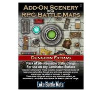 Loke BattleMats Add On Scenery for RPG Maps Dungeon Extras | Ages 14+ | 2-10 Players | Reusable Dungeon Static Clings Pack 90+ - RPG Battle Map Decals for Tabletop Games