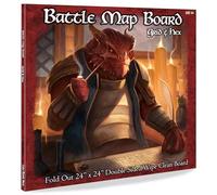 Loke Battlemats | Battle Map Board Grid And Hex | Fold Out 24x24 Inch Reusable RPG Map, Dual Sided Grid And Hex, Wipe Clean Surface | 1+ Players | 5+ Minutes