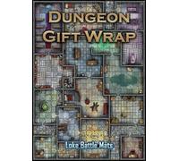 Loke Battlemats | Dungeon Gift Wrap (Pack of 6 Sheets with Tags) | Themed Wrapping Paper
