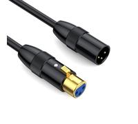 LOKEKE 0.5m XLR to XLR Extension Microphone Cable, 3-Pin XLR Male to Female Mic Black Cables for Microphones, Mixer, Preamp, Speaker & Other Professional Studio Recording(Male to Famale)
