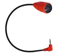 LOKEKE 5 Pin DIN MIDI Cable, MIDI DIN 5 Pin Male to 3.5mm 1/8inch TRS Male with 90 Degree Audio Jack Plug Cord Cable Wire for MIDI Keyboard Speaker(M T M, Red)