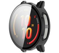 LOKEKE Compatible with Garmin Bounce 2 Full Coverage PC Protective Case Cover with Scale Tempered Glass Screen Protector Compatible with Garmin Bounce 2 Accessories(Black)