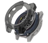 LOKEKE Compatible with Garmin Descent G2 Protective Case Cover, TPU Trasparent Protective Watch Case Cover Shell Compatible with Garmin Descent G2/G1(Black)