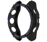 LOKEKE Compatible with Garmin Tactix 8 Amoled Protective Case Cover, TPU Protective Watch Case Cover Shell Compatible with Garmin Tactix 8 Amoled 47mm(Black + Blue)