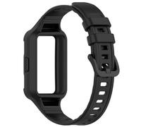 LOKEKE Compatible with Huawei Band 11 Replacement Integrated Strap - Replacement Silicone Hard Wrist Watch Strap Compatible with Huawei Band 11 Accessories, Comfortable and Soft(Black)