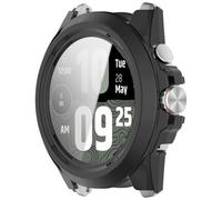 LOKEKE Compatible with TicWatch Atlas Full Coverage PC Protective Case Cover Tempered Glass Screen Protector Compatible with TicWatch Atlas(Black)