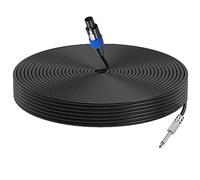 LOKEKE Professional Speakon to 6.35MM Extension Cable, Speakon to 6.35mm 1/4 inch TRS Male to Male Audio DJ Cable Cord with Twist Lock, 6FT