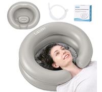 LOKFEHRE Large Portable Inflatable Hair Washing Basin for Bedridden - Wash Hair in Bed with Inflatable Shampoo Bowl.Hair Washing Basin for Elderly,Disabled,Injured,Ideal Inflatable Sink for Locs Detox