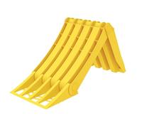 Lokhen Plastic Wheel Chock ORIGAMY, Foldable,Heavy Duty,Space Saving,Yellow (Heavy Duty)