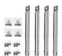 LOKHING 001 Universal BBQ Gas Grill Replacement Stainless Steel Adjustable Tube Burners for FirePlus Fire Mountain Char-Broil Campingaz and Other Model Grills (29.5 to 44.5 CM, 4 pack)