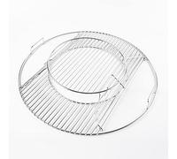 LOKHING Hinged Grill Grates Replacement for Weber 57cm Charcoal grills, Gourmet System, Chrome plated Cooking Grids For Weber 8835, One-Touch, Performer, Bar-B-Kettle and Master-Touch Charcoal Grills