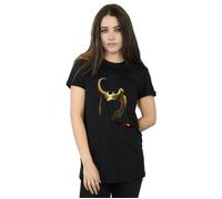 Loki Agent Of Asgard Helmet Cotton Boyfriend T-Shirt Marvel Black M