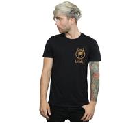 Loki Horn Logo Faux Pocket T-Shirt Marvel Black XXL