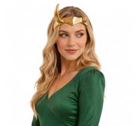 Loki Horns Helmet Headpiece Gold Horned Halloween Costume Props for Adults | Yellow PVC Headpiece,Gold Painted Surface,Curved Single Horn,Elastic Back Strap,Halloween Cosplay Fancy Dress Masquerade Pops