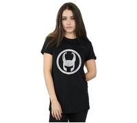 Loki Icon Cotton Boyfriend T-Shirt Marvel Black M