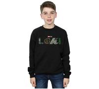Loki Logo Sweatshirt Marvel Black 12-13 Years