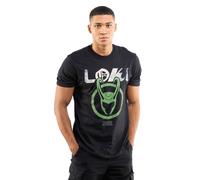 Loki Men's Emblem Cotton T-Shirt Black | Size: XL Loki Black XL