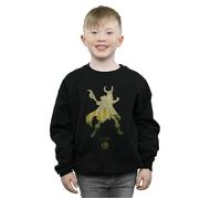 Loki Silhouette Sweatshirt Marvel Black 5-6 Years