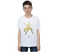 Loki Silhouette T-Shirt Marvel White 5-6 Years