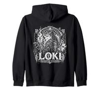 Loki Trickster Unbound Norse Viking Chaos Rune Zip Hoodie