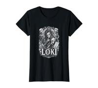 Loki Trust Us Maybe Norse Mythology Oath Value Graphic T-Shirt, Women, Black, S