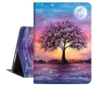 Lokigo Case for iPad 9th/8th/7th Generation (2021/2020/2019) 10.2 Inch, Shockproof iPad 10.2 Case Soft TPU Back for 9th Generation iPad Case, Adjustable Multi Viewing Stand, Starry Tree