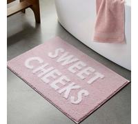 Lokiiy Sweet Cheeks Bath Mat 20"x32", Cute Pink Bathroom Rug Non-Slip, Soft Microfiber Shower Mat, Fun Dorm Bathroom Decor