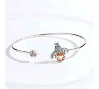 LOKILOKI 925 Sterling Silver Evil Eye Bee Bracelets For Women Luck Bangles Hamsa Hand Moon Cubbic Zirconal Luxury Turkey Jewelry