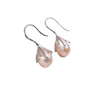 LOKILOKI Natural Baroque Pearl Earrings 925 Sterling Silver Drop Earrings For Women Luxury Fresh Water Pearl Jewelry