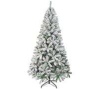 LOKIPA Artificial Christmas Tree,6ft Snow Flocked Christmas Tree with 700 Snowy Effect Branched and Christmas Tree Metal Stand