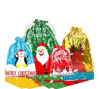 LOKIPA Christmas Drawstring Gift Bag,30 pcs Large Size Xmas Goody Gift Wrapping Bag