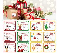 LOKIPA Christmas Self Adhesive Label Stickers,120 Pieces Xmas Present Gift Stickers Label
